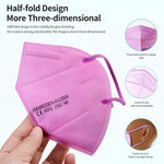 Medicine face mask KN95 respirator FFP2 pack of 10, PINK
