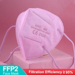 Medicine face mask KN95 respirator FFP2, PINK