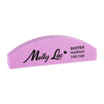 Molly Lac nail file buffer halfmoon PINK, 100/180