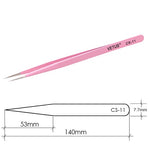 Genuine VETUS CS-11 tweezers for eyelash extensions, PINK