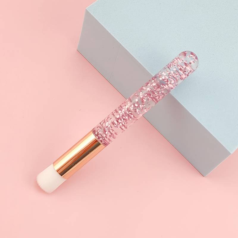 BIS Pure Lash cleansing brush for lashes & brows, with glitter handle