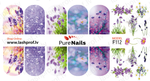 BIS Pure Nails water slider nail design sticker decal LAVANDA, F112