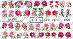 BIS Pure Nails  slider nail design sticker decal PEONY, F220