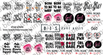 BIS Pure Nails slider nail design sticker decal EXPRESSIONS, O60