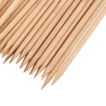 Natural orange wood sticks for manicure & pedicure, 10 pieces