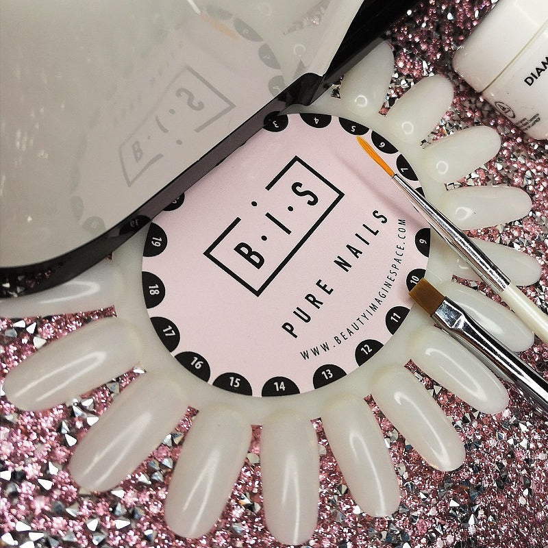 BIS Pure Nails nail display 20 tips, TRANSPARENT