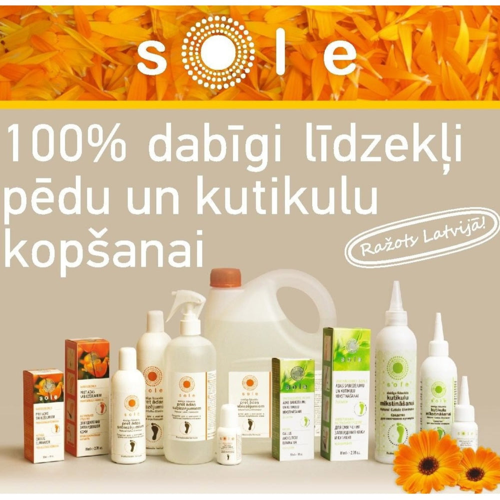 SOLE dabīgais sacietējumu likvidētājs 30, 250 vai 500 ml