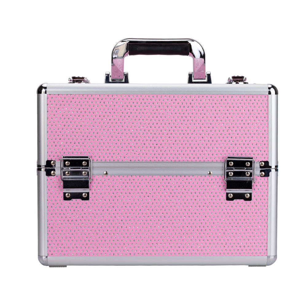 Beauty suitcase M1 size, SPARKLY PINK