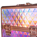 Beauty suitcase 3D design S size, HOLO GOLD ROSE