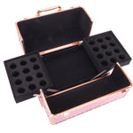 Beauty suitcase 3D design S size, HOLO GOLD ROSE