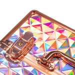 Beauty suitcase 3D design S size, HOLO GOLD ROSE