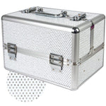 Beauty suitcase S size, SILVER SPARKLY