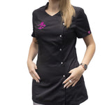 Molly Lac short sleeve wrap tunic jacket, BLACK
