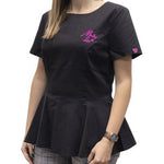Molly Lac short sleeve blouse, BLACK