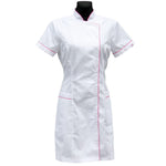 BEAUTY MASTER short sleeve wrap tunic jacket, WHITE