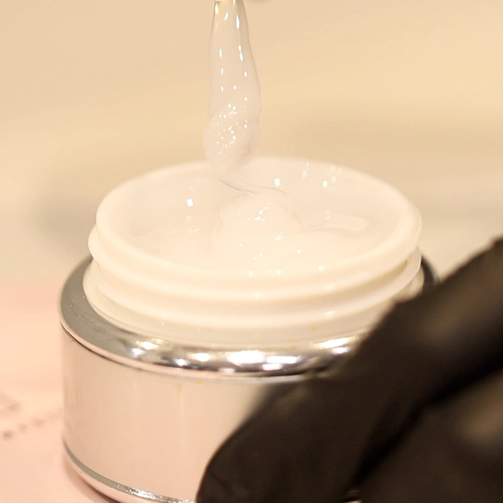 BIS Pure Nails būvējošais kamuflāžas gēls-želeja PIENAINI BALTS, 50 ml