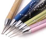 Dot tool with rhinestones for nail design, 5 sizes