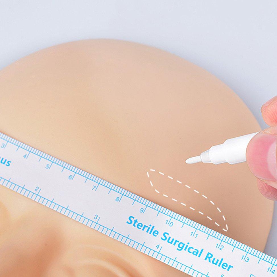 One sided Surgical Skin Marker + Ruler by TONDAUS, white