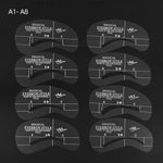 Eyebrow Shaping Template Stencils, models A1 - A8