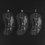 Eyebrow Shaping Template Stencils, models C1 - C8