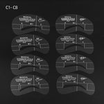 Eyebrow Shaping Template Stencils, models C1 - C8