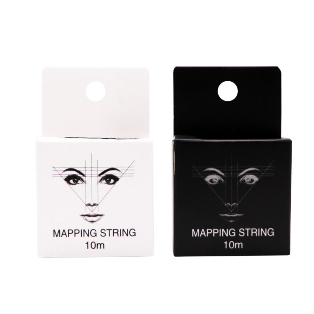 Pre-Inked Mapping String eyebrow design thread, WHITE