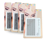 10D volume cluster eyelashes premade fans, C-0.10 (100 pieces)