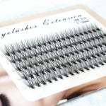 10D volume cluster eyelashes premade fans, C-0.10 (100 pieces)