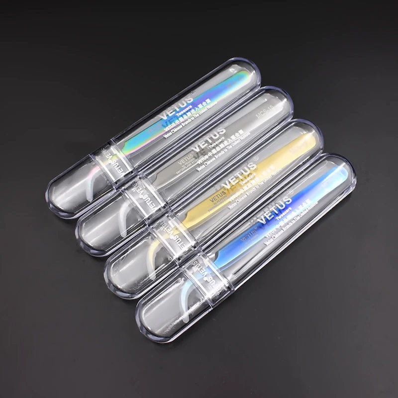 VETUS MCS-5B PRO tweezers for eyelash extensions, GOLD