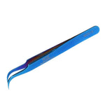 VETUS MCS-15 PRO tweezers for eyelash extensions, BLUE