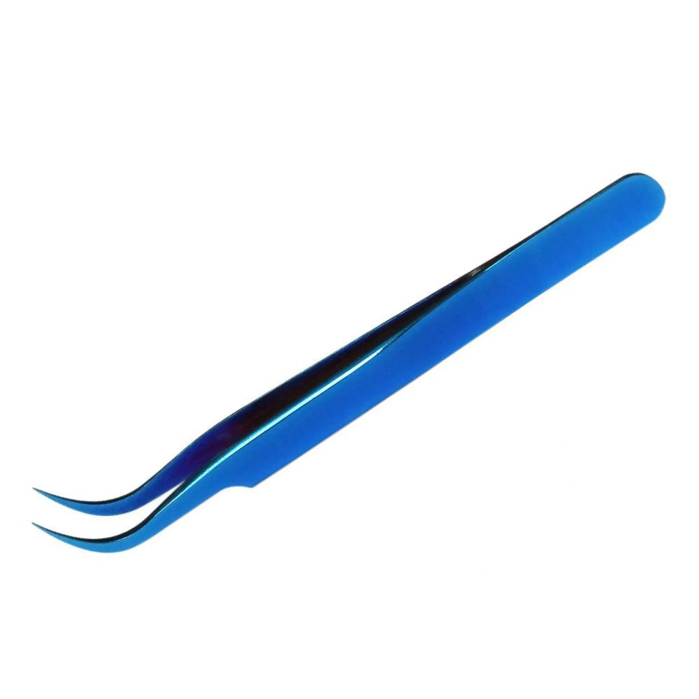 VETUS MCS-15 PRO tweezers for eyelash extensions, BLUE