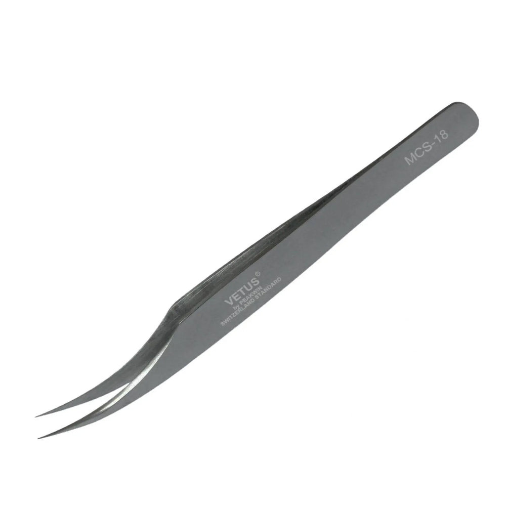 VETUS MCS-18 PRO tweezers for eyelash extensions, GREY