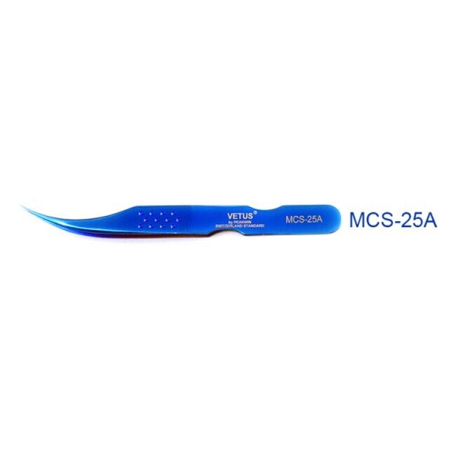 VETUS MCS-25A PRO tweezers for eyelash extensions, BLUE