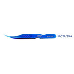 VETUS MCS-25A PRO tweezers for eyelash extensions, BLUE