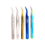 VETUS MCS-5B PRO tweezers for eyelash extensions, RAINBOW