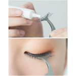 Metallic eyelashes tweezers for easy strip lashes application, silver, pink or black