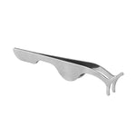 Metallic eyelashes tweezers for easy strip lashes application, silver, pink or black
