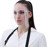 PVC Protective mask shield non-evaporating with glasses, CLEAR