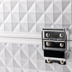 Beauty suitcase with 3D design S size, SILVER