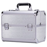 Beauty suitcase M2 size, SPARKLY SILVER