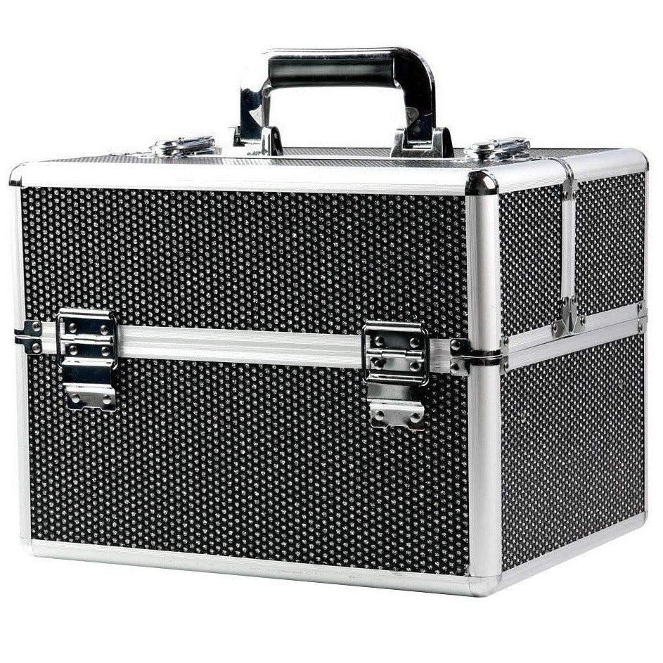 Beauty suitcase M1 size, SPARKLY BLACK