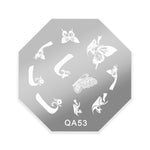 Template for Konad nail stamping art, QA53
