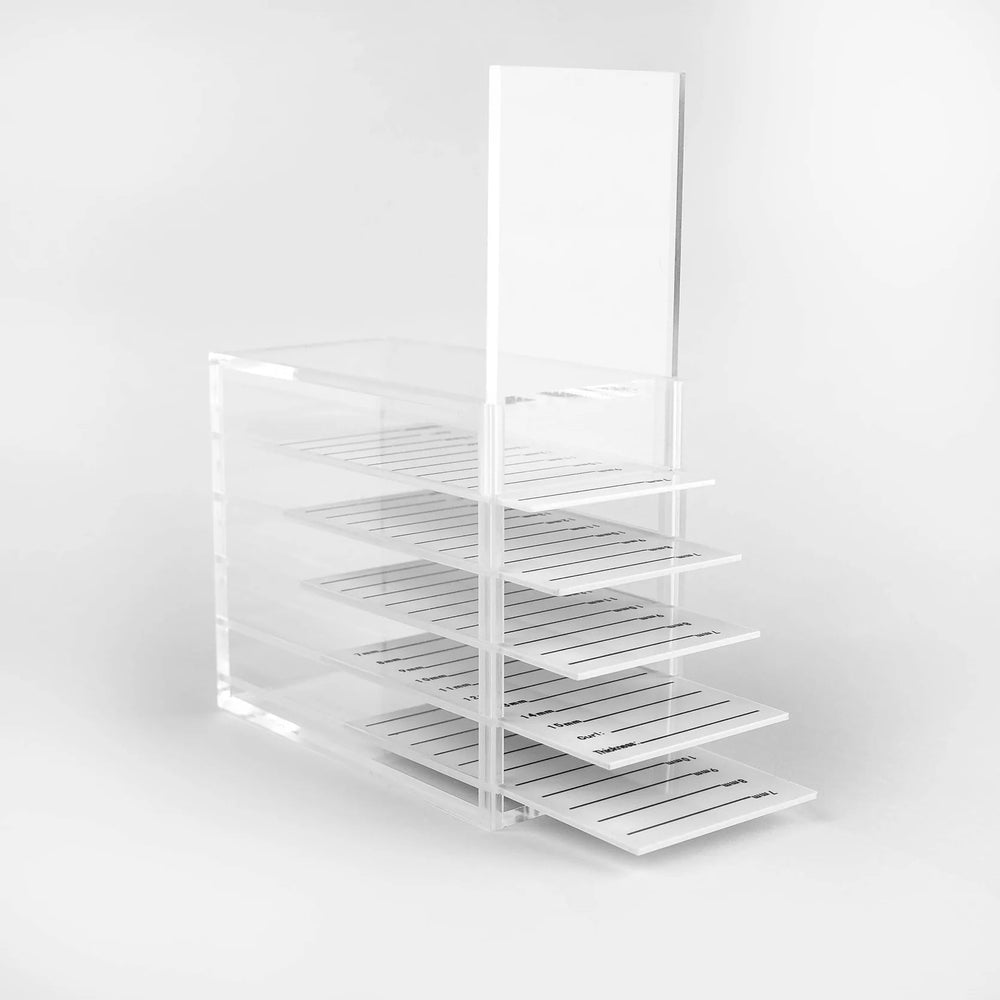 Eyelash extensions storage box organizer TRANSPARENT, 5 palletes SET