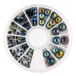 Nail design round beads, RAINBOW