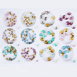 Nail design opal cubic crystals, MIX of sizes & colors