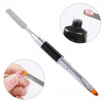 Nail brush double sided for Polygel, OVAL