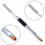 Nail brush double sided for Polygel, OVAL