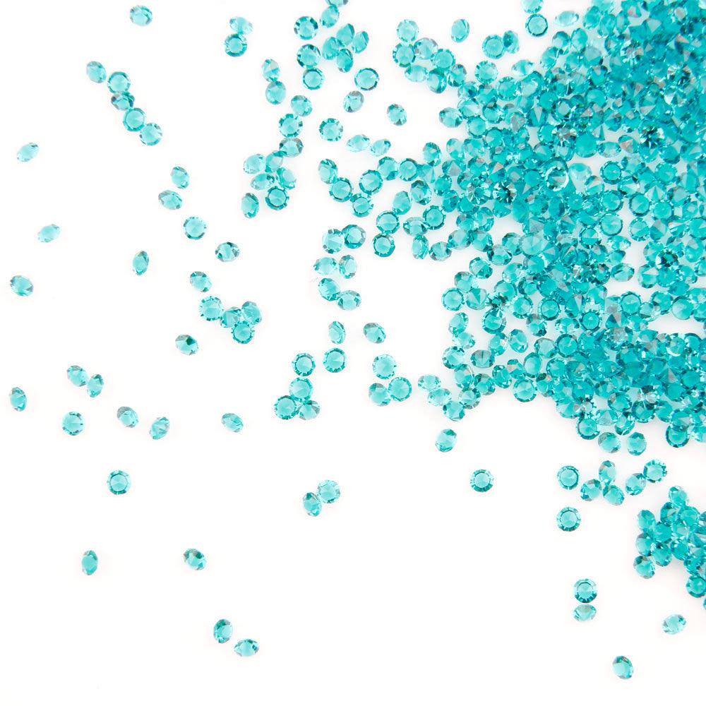 Nail decoration mini pixie diamond crystals 1 mm, AQUAMARINE