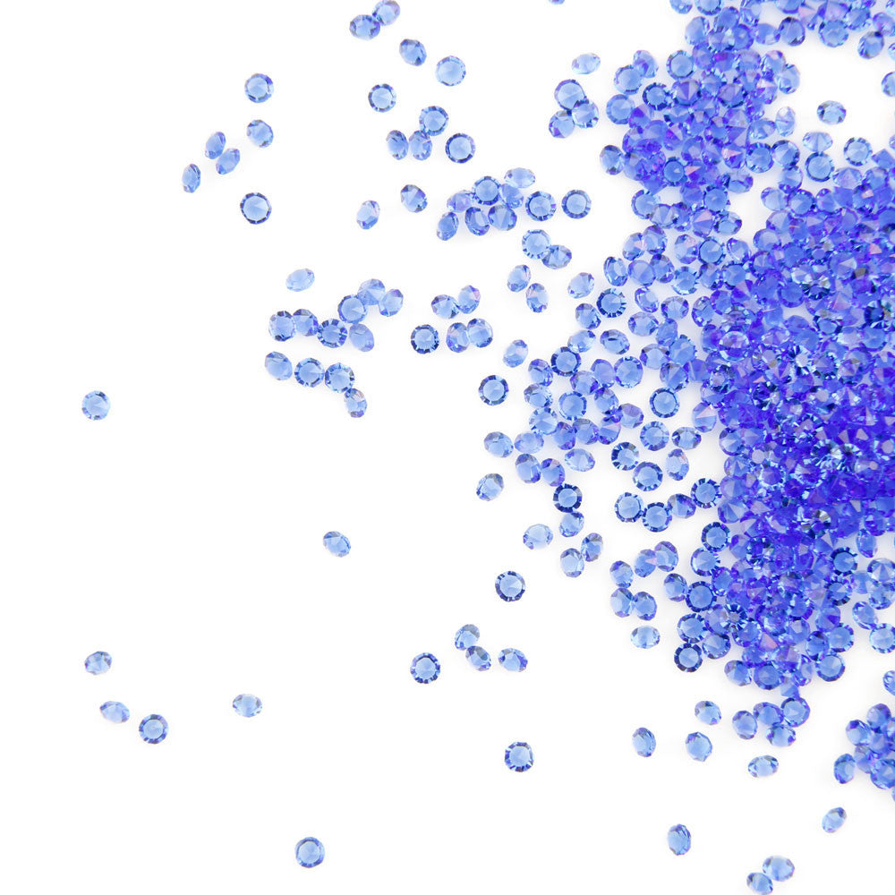 Nail decoration mini pixie diamond crystals 1 mm, CAPRI BLUE