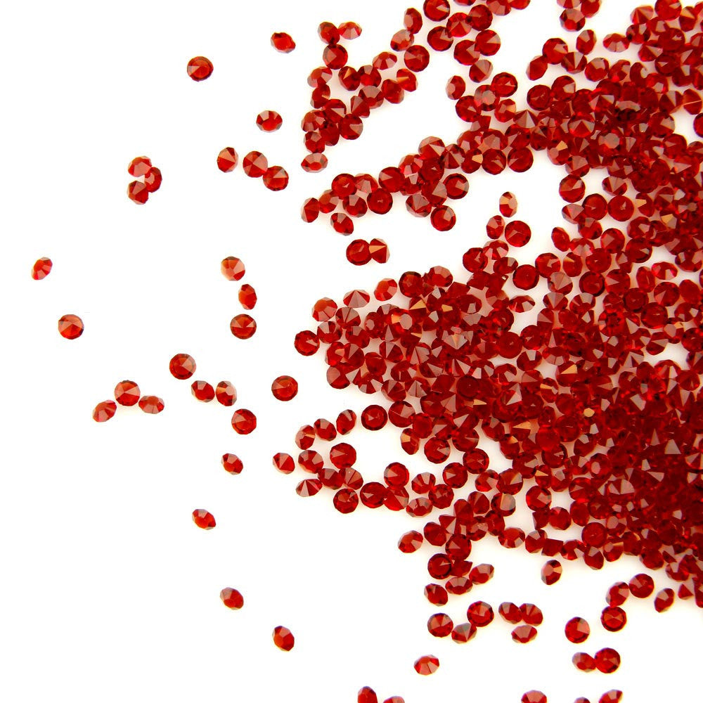Nail decoration mini pixie diamond crystals 1 mm, RED SIAM